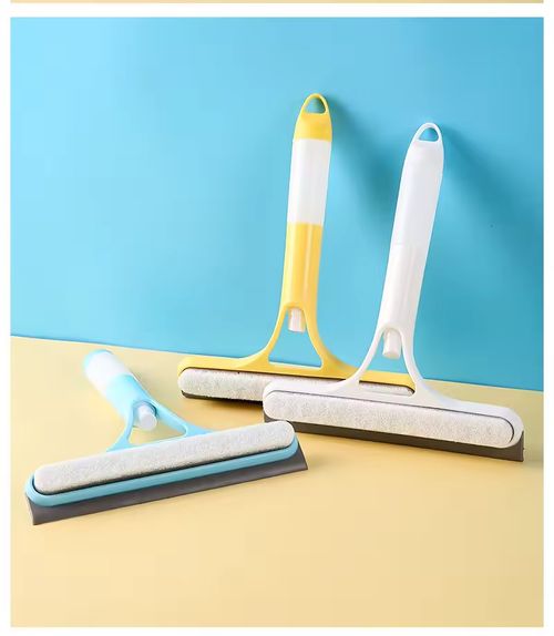 multi-functional glass scraper, 3-in-1 glass cleaning tool, window cleaner, glass brush, household mirror cleaning tool, water-spraying brush