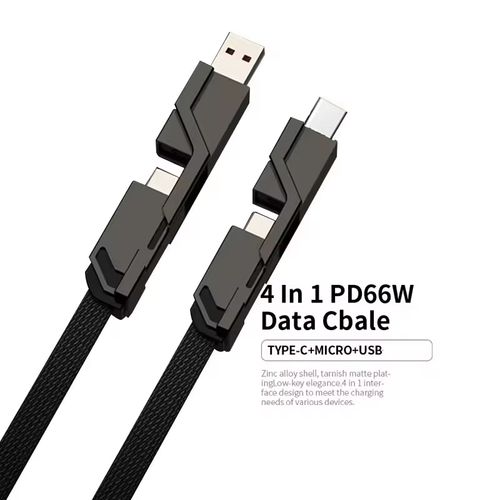 4-in-1 Data Cable Charge Sync Multi-Device Compatibility One Cable for All Needs