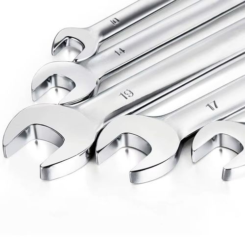 10-piece combination wrench set for automotive repair full set of box-end and open-end wrenches double-ended mirror-finish spanner tools