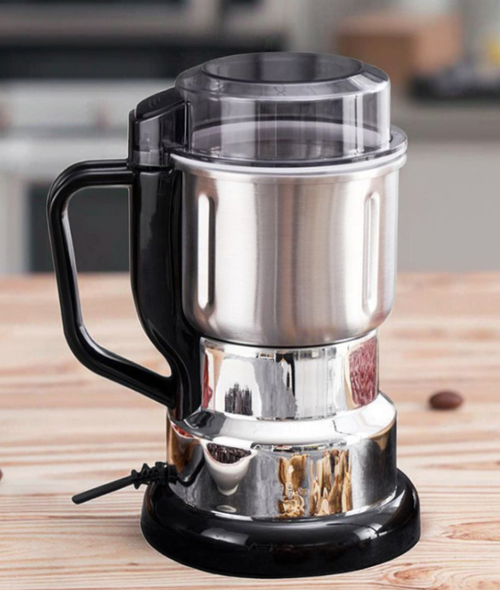 Commercial Electric Stainless Steel Grinder for Dry Nuts Soya Beans Coffee Small Cereals Household Outdoor Use USB for Hotels