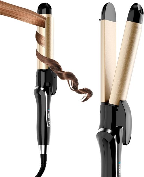 Hair straightener - instant heating, adjustable temp, creates sleek straight hair, salon-quality results at home