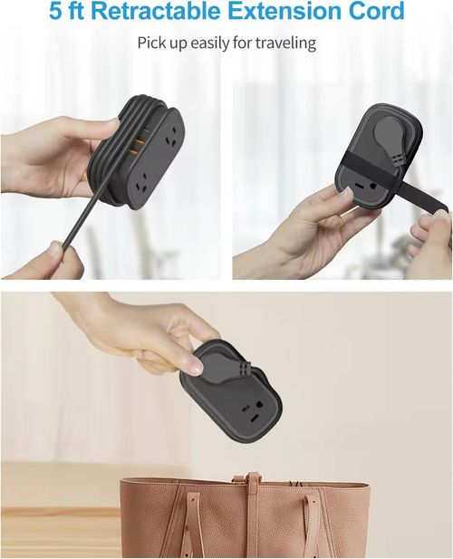 Multifunctional Power Strip: Multiple Outlets, USB Ports, Safe & Compact – Perfect for Home, Office & Travel