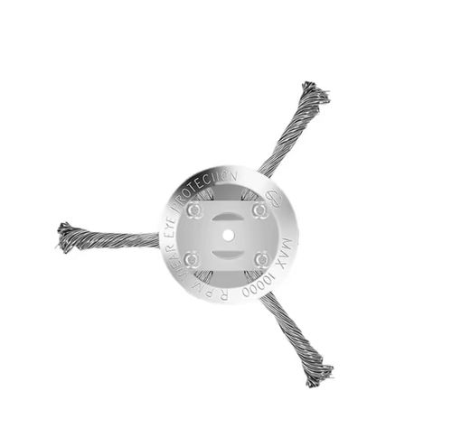 6 Inch Steel Wire Rotary Brush Cutter Trimmer Head, Weed Wacker Replacement Heads, Wired Trimmer Head Replacement For Electric Battery Powered Cordless String Trimmer, Weed Eater,Moss & Rust Removal
