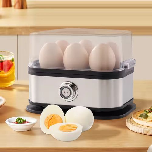 Stainless steel egg boiler, small and mini, portable egg cooker, kitchen egg steamer, household breakfast maker, multi-functional egg boiler.