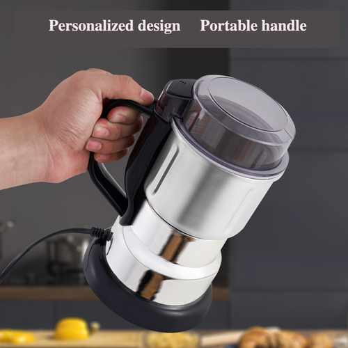 Commercial Electric Stainless Steel Grinder for Dry Nuts Soya Beans Coffee Small Cereals Household Outdoor Use USB for Hotels