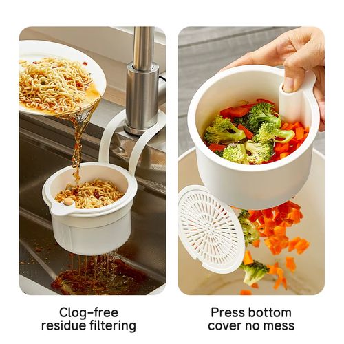 Household kitchen sink strainer basket separator for draining food scraps easy to clean