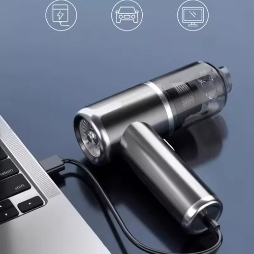 Car vacuum cleaner - powerful suction, compact design, easy to clean for car interiors
