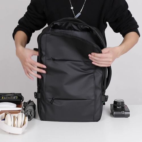 Large Capacity Expandable Men's Backpack - Multi-functional, Short Trip Use, Dry-Wet Separation