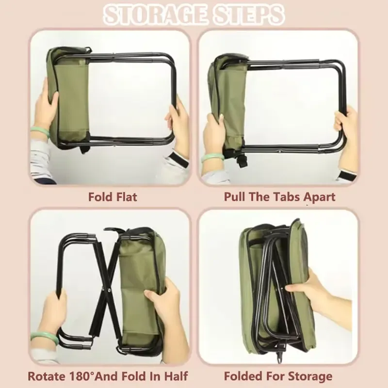 Portable foldable backpack stool