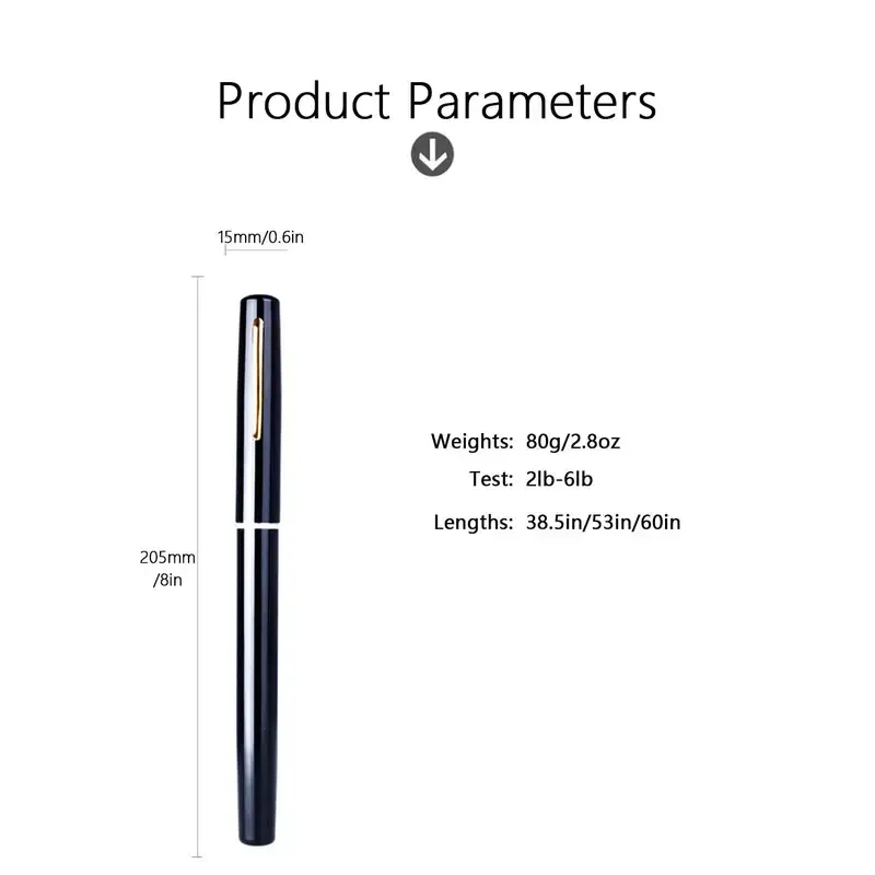 Aluminum Alloy Pocket-Sized Pen Style Fishing Rod - Compact, Portable, and Ultra-Lightweight for Ice Raft, Bridge, and Travel Fishing - Perfect Gift for Fishing Enthusiasts and Beginners