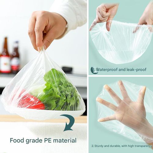 100pcs Kitchen Food-Grade Plastic Wrap Covers, Multi-Purpose Airtight Meal Prep Freshness Seal Film for BBQ & Picnic, Ideal for Leftovers & Fruits