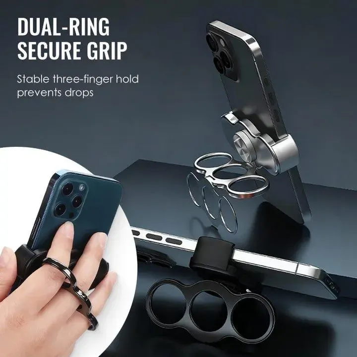 Three-finger phone holder