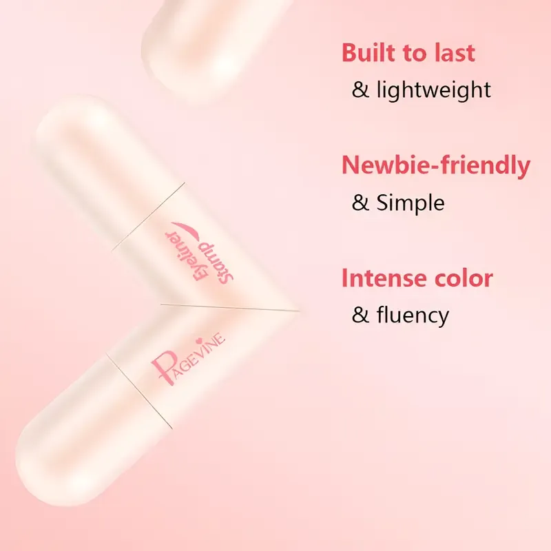 Rotating eyeliner stamp pen