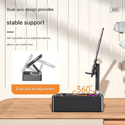 Microphone, karaoke speaker, and mobile phone holder