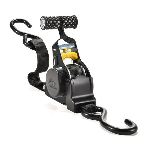 Automatic cargo tensioning device, luggage strap and securing fastener.