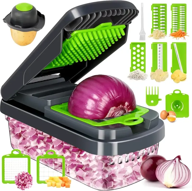 Vegetable slicer shredder  grinder cabbage shredder onion and potato and fruit chopper essential kitchen tool for easy meal  preparation kitchen utensils  onion and potato grater