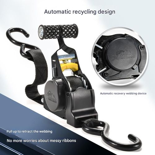 Automatic cargo tensioning device, luggage strap and securing fastener.