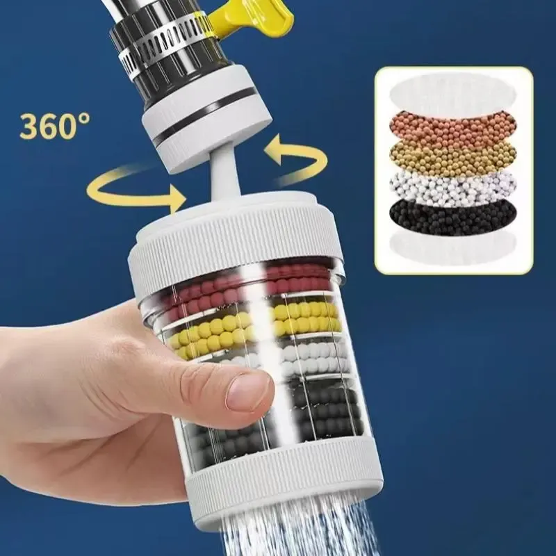 Universal faucet filter and anti-splash extension nozzle