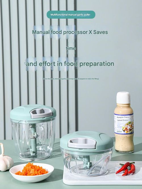 Multifunctional vegetable chopper garlic press and meat grinder  manual food processor