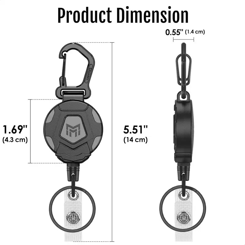 Retractable cord key ring