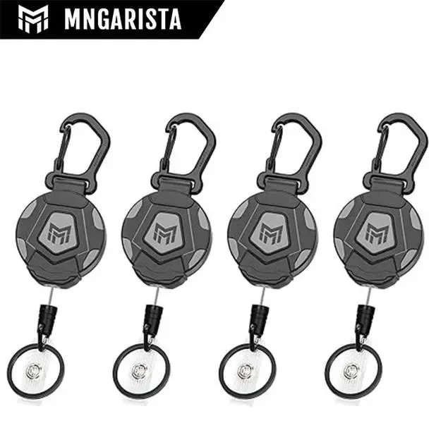 Retractable cord key ring
