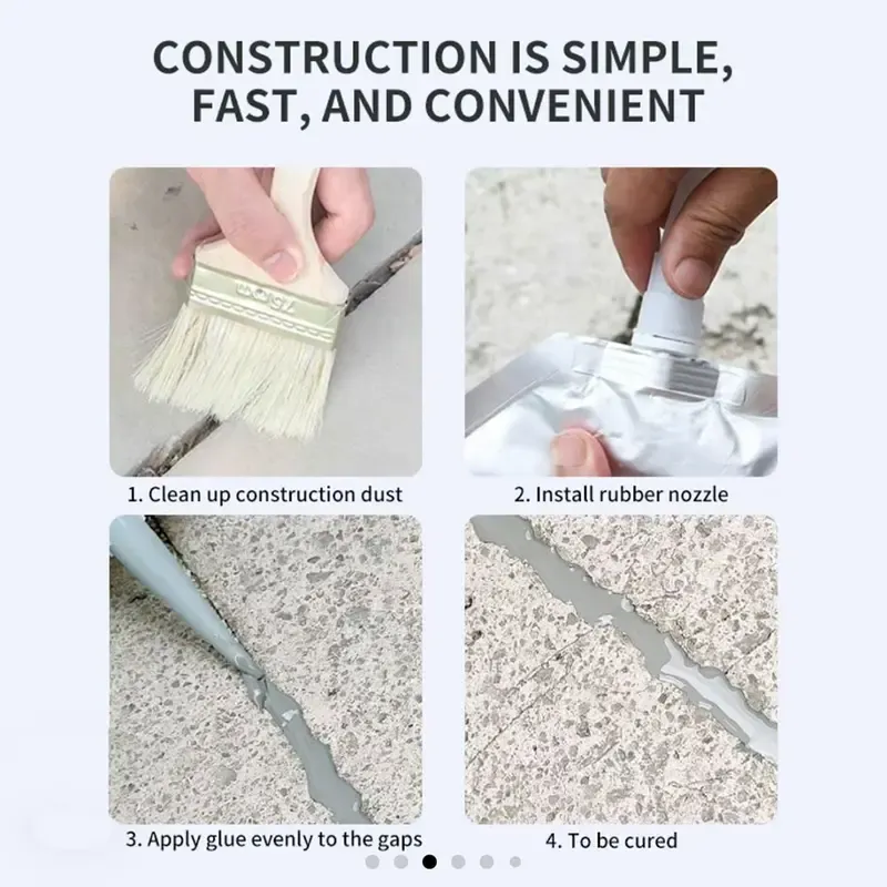 Grouting and leak-sealing cement adhesive
