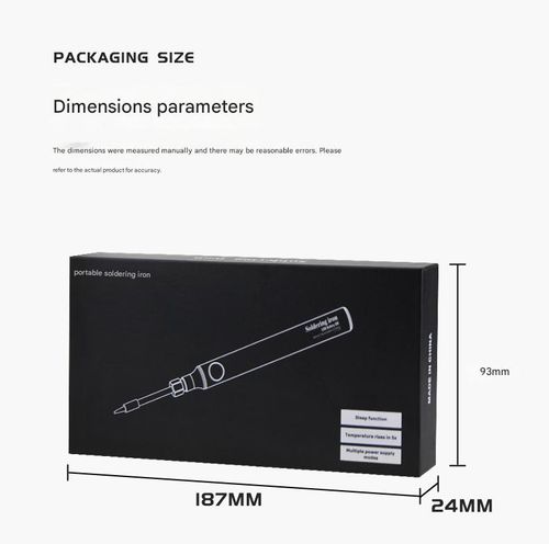 Cordless Soldering Iron Kit, USB Portable Soldering Iron, 3 Temperature Adjustment, 1100mAh Rechargeable Battery for Home Appliance Repair, DIY