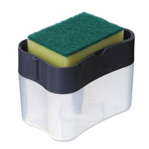 Dish soap dispenser for cleaning pot brushes
