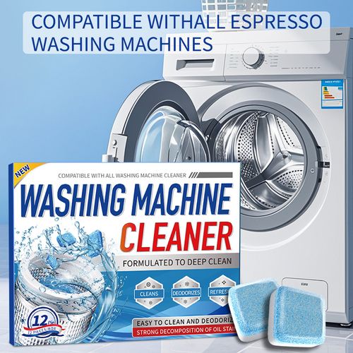 Washing Machine CleanerDescaler - 24 high-efficiency cleaning tablets, compatible with all brands of washing machines, safely removes dirt, bacteria, and other contaminants. Suitable for all brands of washing machines, one-year supply.