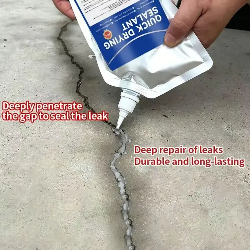 Grouting and leak-sealing cement adhesive
