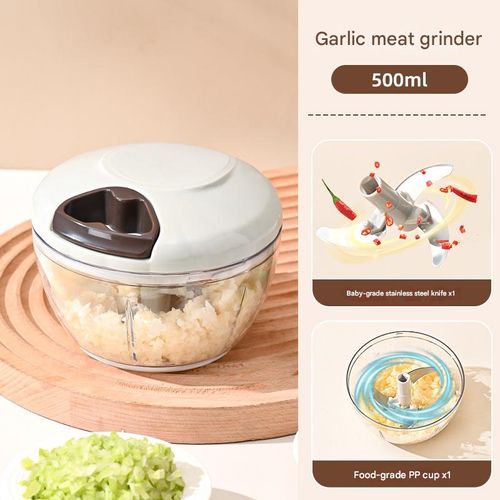 Multifunctional vegetable chopper garlic press and meat grinder  manual food processor