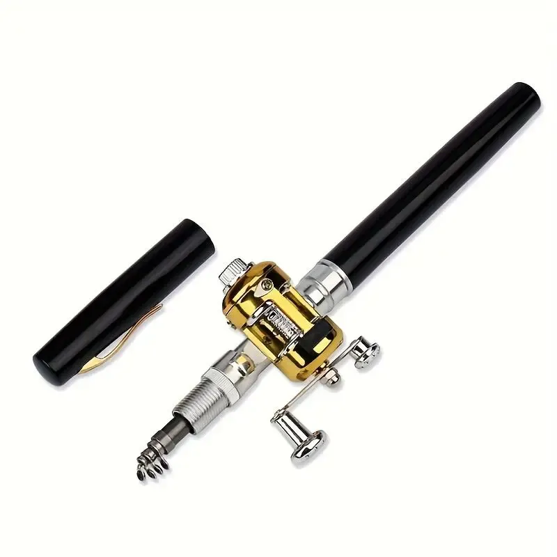 Aluminum Alloy Pocket-Sized Pen Style Fishing Rod - Compact, Portable, and Ultra-Lightweight for Ice Raft, Bridge, and Travel Fishing - Perfect Gift for Fishing Enthusiasts and Beginners