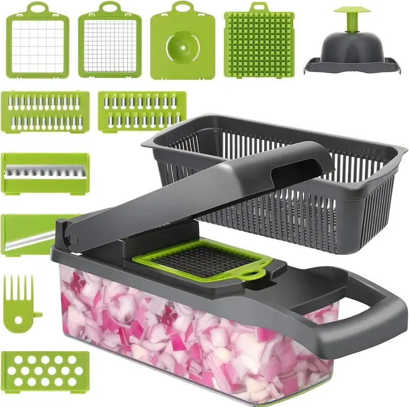 Vegetable slicer shredder  grinder cabbage shredder onion and potato and fruit chopper essential kitchen tool for easy meal  preparation kitchen utensils  onion and potato grater