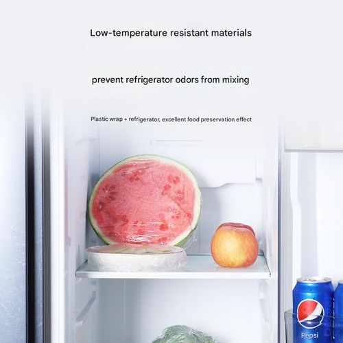 100pcs Kitchen Food-Grade Plastic Wrap Covers, Multi-Purpose Airtight Meal Prep Freshness Seal Film for BBQ & Picnic, Ideal for Leftovers & Fruits