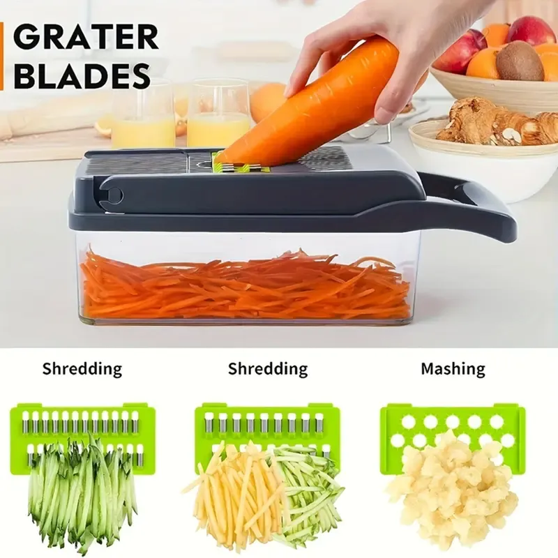Vegetable slicer shredder  grinder cabbage shredder onion and potato and fruit chopper essential kitchen tool for easy meal  preparation kitchen utensils  onion and potato grater