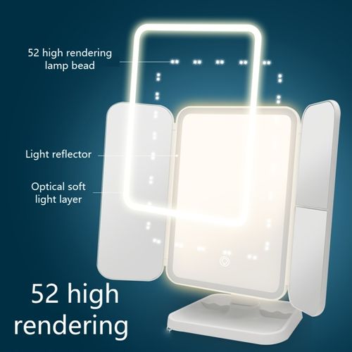 Tri-fold make-up mirror