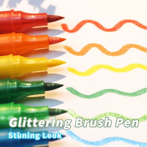 24-colour glitter marker set