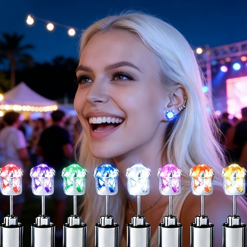LED light-up stud earrings