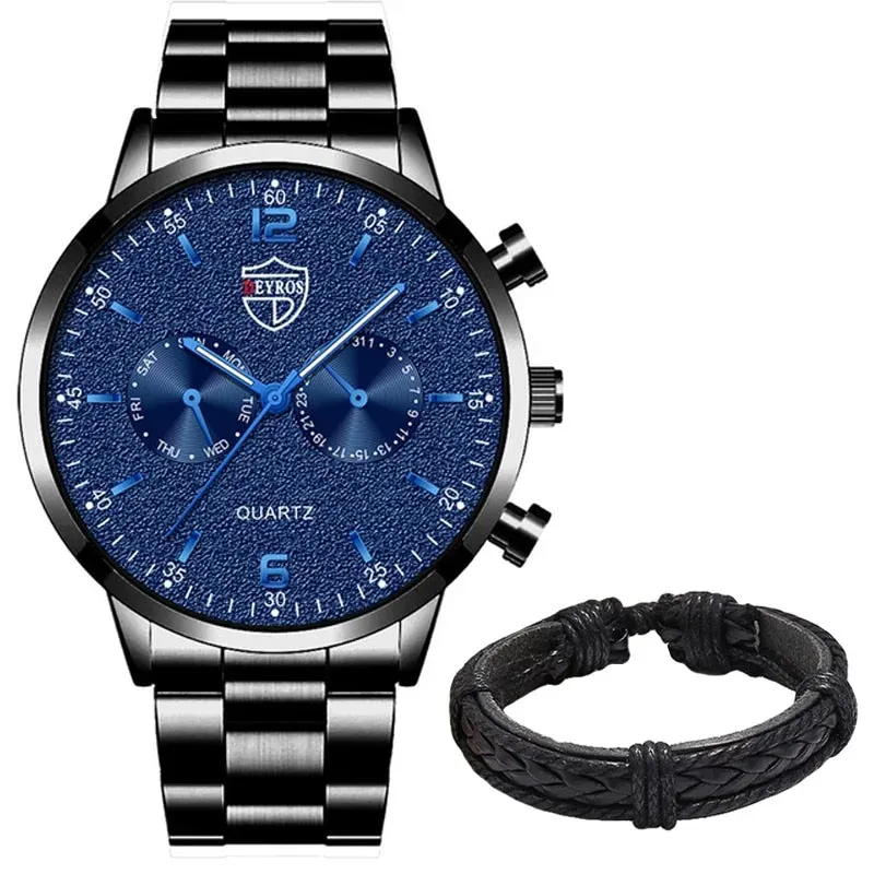 Men's Calendar Luminous Steel Watch