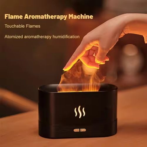 3D Flickering Flame Aroma Diffuser 🔥💧 | Mood Light + Humidifier + Safe Auto-Shutoff!