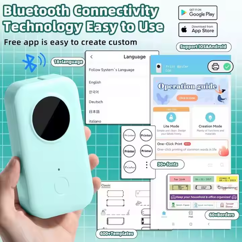 🖨️ Phomemo D30 Mini Label Maker Pro ✨ No Ink, APP-Controlled & BPA-Free! 🏷️