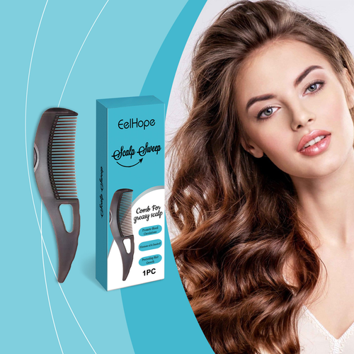 MROS Scalp Cleansing Brush🌀 | Ergonomic Massage Comb✨ | Oil Control + Dandruff Removal for Healthy Hair🌿