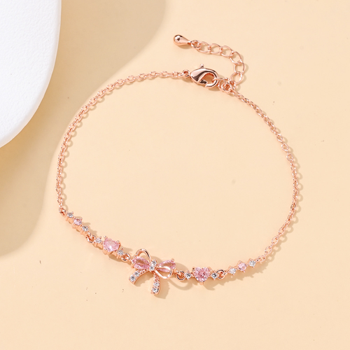 Cute Bow Bracelet 💝│ Ins-Fashion Jewelry for Women │ 3 Colors (Gold Silver Rose Gold) │ Perfect Gift