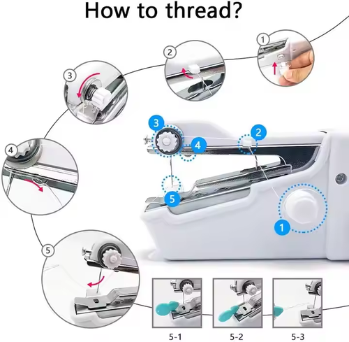 👜⚡ ​​PortablePro Handheld Sewing Machine​​ | Dual Power (Battery USB) ✂️ | Heavy-Duty Stitching for All Fabrics!