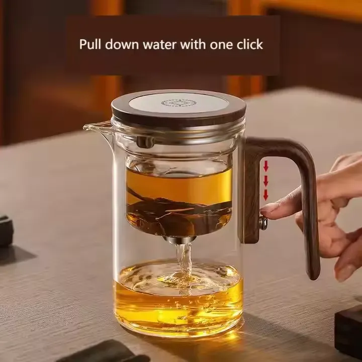 One-Touch Tea Infuser Cup ✨ | All-Glass Design | 2nd SAVE ₵100!