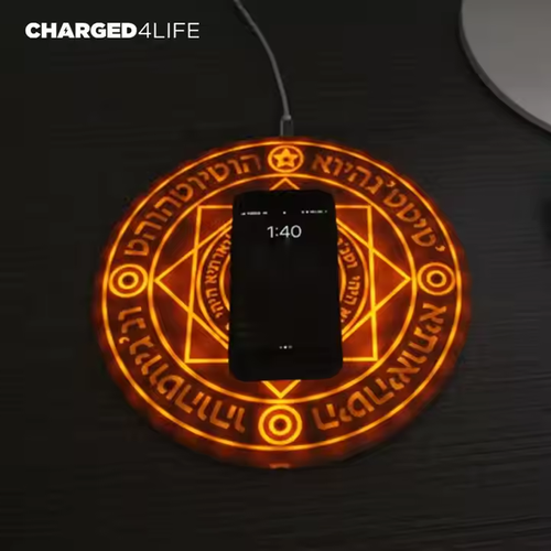🔮Magical Wireless Charger 10W Fast Charge with Sound & Light! ⚡✨