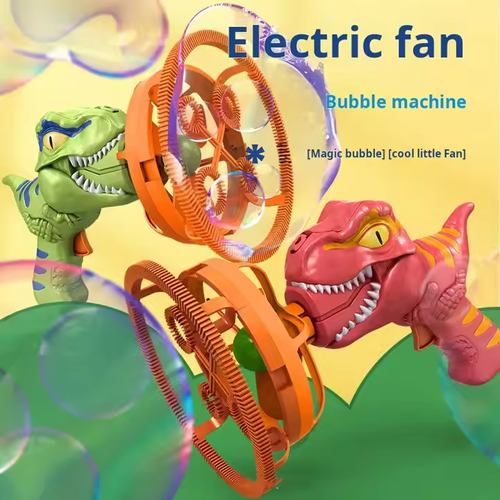 🦖Dinosaur Bubble Gun | Double-Layer Bubbles | Battery-Powered | Safe & Fun for Kids