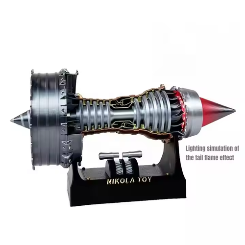 Mini TurboFan Engine Model ✈️│ Rechargeable & Adjustable Speed │ Eco PLA Material │ LED Lights │ Customizable