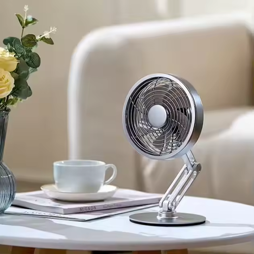 MROS Metal USB Fan🌀 | 360° Rotating Foldable Desktop Breeze | Premium Alloy Design🔋✨