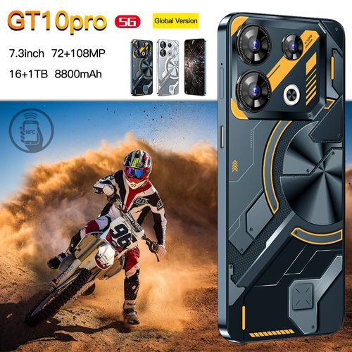 GT10 Pro Smartphone: 16GB+1TB | 7.3  HD+ Screen | 8800mAh Battery | 72MP+108MP Cameras